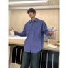 2024 Letter Long Sleeved Shirt Japanese Hong Kong Style Ins Loose Shirt Men'S Summer Trend Versatile Casual Jacket