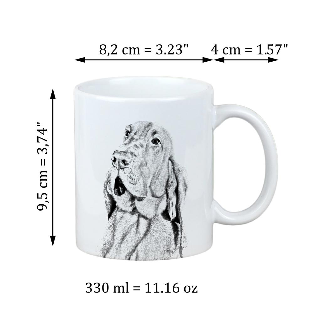 Bloodhound, St. Hubert Hound, Sleuth-hound - cup with a dog, personalized cup with a print, a classic gift for everyone from the Art-Dog brand