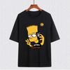 MINISO The Simpsons Family Cartoon Print Cotton T-shirts Summer Short Sleeve Tees Cool Harajuku Streetwear Casual Kids_Adult Top#Color(2)