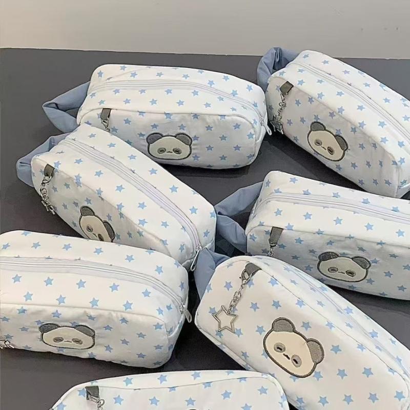 Милый пенал в виде голубого медвежонка, мультяшная сумка для карандашей в виде медведя, косметичка, большая вместимость, сумка для хранения канцелярских принадлежностей, школьные принадлежности для студентов