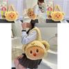 Butter Bear Plush Cartoon Shoulder Bag With Cotton Lining For Daily Use