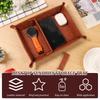 PU Leather Storage Tray Folding Valet Tray for Glasses Mobile Phone Earphones Key Wallet Sundries Desktop Bedside Organizer