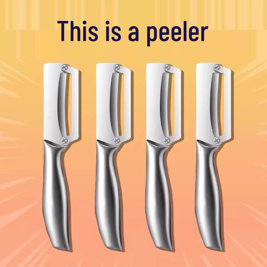 Кухонная овощечистка из нержавеющей стали для кольраби, утолщенная конструкция для легкой очистки