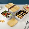 Xiaoyueya 304 Stainless Steel Lunch Box with Bamboo Lid