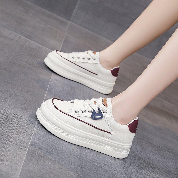 New Raise the Bottom White Shoes for Women  Winter New Non-Slip Sneakers Easy To Match Casual Fashion Sports Shoes