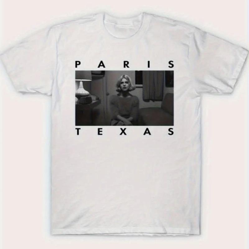Men's T-shirt with Paris Texas print - Retro movie theme T-shirt, unisex casual T-shirt
