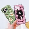 Cute Cartoon Pattern Cream Texture Casing Wavy Edge Soft Silicone Cover Phone Case for Samsung