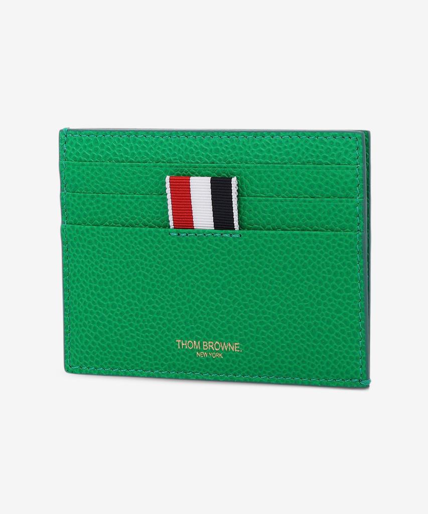 Thom Browne Pebble Grain Note Compartment Card Holder - Green / Maw031L00198350