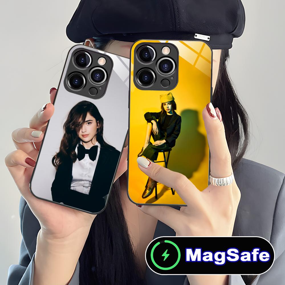 Чехол для мобильного телефона Julia Butters для iPhone 17 16 15 14 13 12 11 Air Pro Max Plus Mini MagSafe Стеклянный Цветной Чехол Роскошный