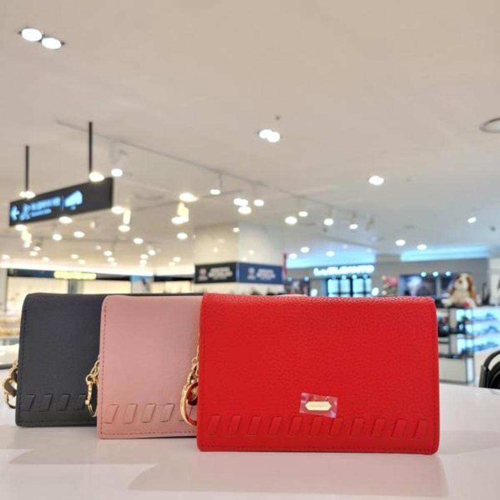 Mari eclaire highly recommended natural cowhide leather pretty slim medium wallet