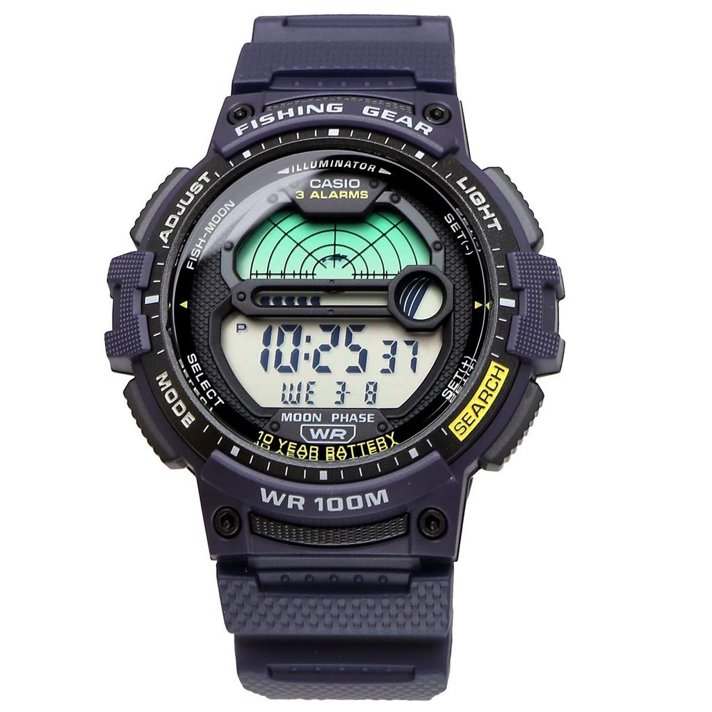 Casio Часы для рыбалки WS-1200H-2AV темно-синие мужские зарубежная модель