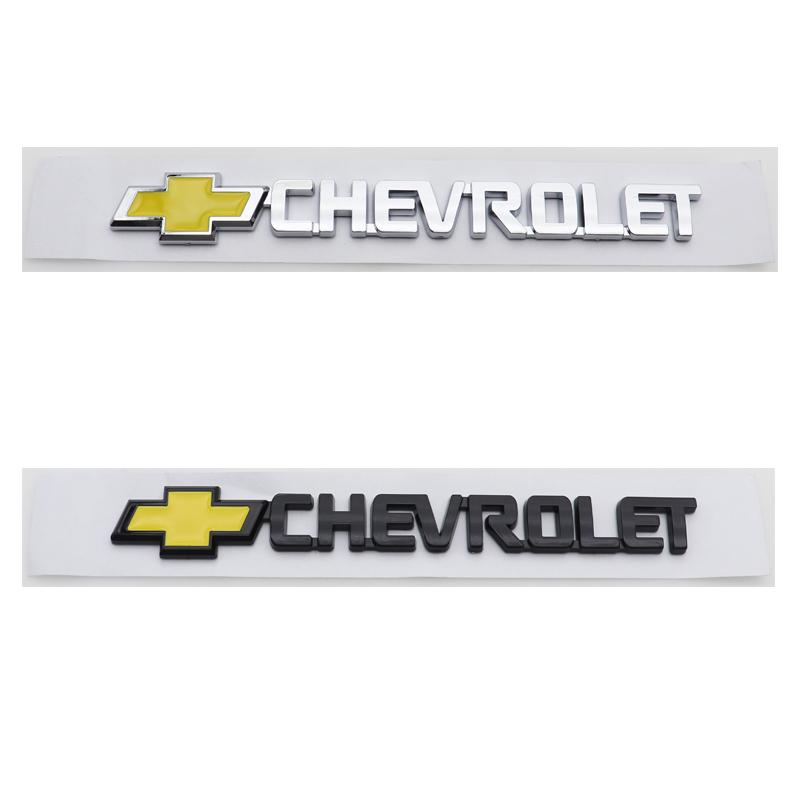 AABHJ1 1pcs ABS Chevrolet Car Rear Letter Fender side Rear Bumper tail door trunk sticker car rear Emblem sticker styling Accessories