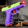 Multi-functional Soft Bullets Laser Toy Gun Shell Ejected Manual Continous Firing Double Mode Pistol with Target  Cs Prop