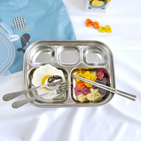 Набор ложка + вилка + палочки для еды Under the Sea, 2 комплекта из нержавеющей стали