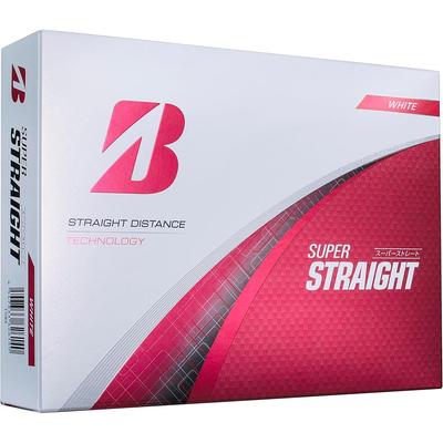 Мячи для гольфа Bridgestone Super Straight, упаковка 12 шт., белые, модель 2025 года