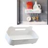 Wall Storage Basket Space Saving Rectangular Plastic Wall Mounted Basket Organizer for Bathroom