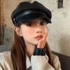 Повседневный берет из искусственной кожи, берет художника в стиле ретро, модный женский берет, для девушки