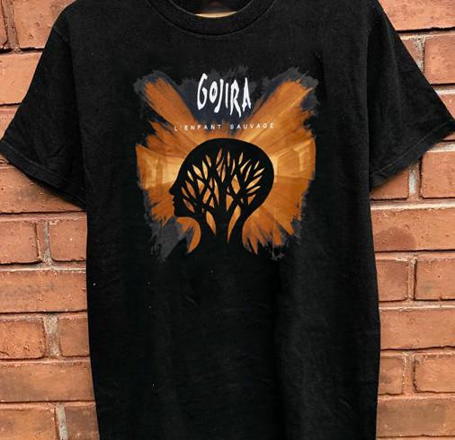 Gojira Band Black Short Sleeve T shirt Heavy cotton For fan Size S To 4XL VC1115 Unisex T-Shirt