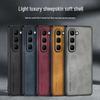Однотонный чехол из натуральной кожи для Infinix Hot70 - Защитный чехол в деловом стиле