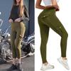 Women High Waist Cargo Leggings with Pockets Tummy Control Hip Lifting Yoga Workout Tight Pants Stretch Body Shaping Skinny Trousers