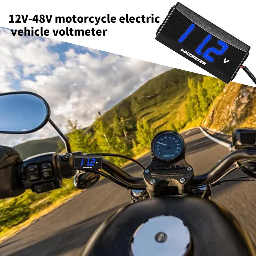 Voltmeter - Waterproof LED Car Voltmeter, Digital Voltmeter | Portable Digital Voltmeter,