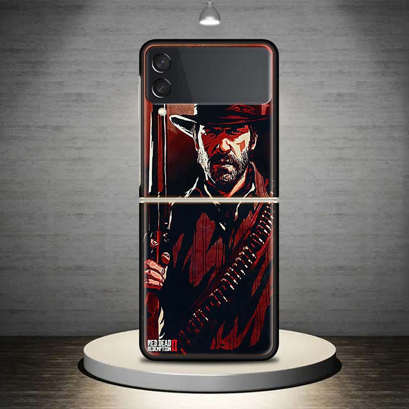 Red Dead Redemption 2 для Samsung Galaxy Z Flip 4 3 5G чехол для телефона черный твердый чехол ZFlip 4 3 роскошный противоударный чехол-бампер