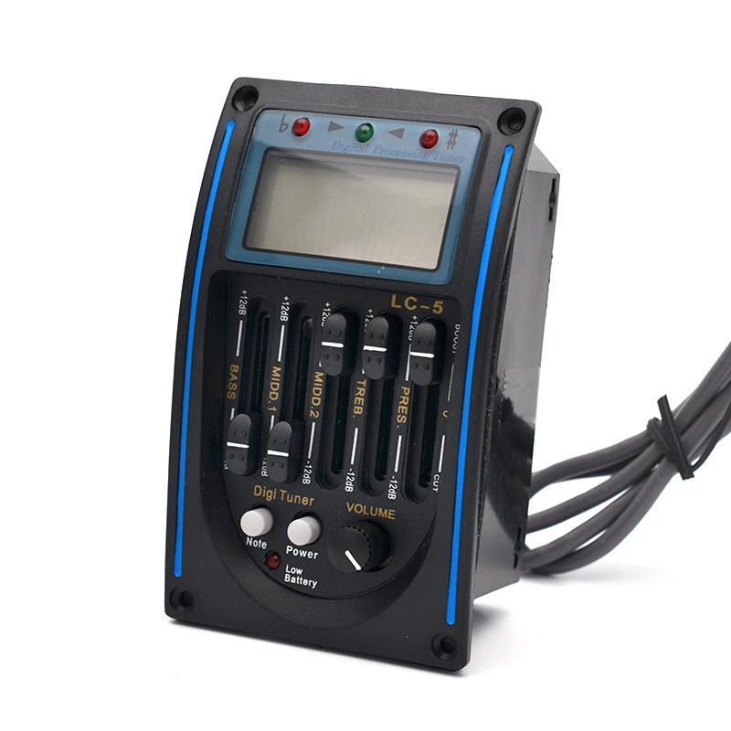 Lc-4 Lc-5 5-полосный эквалайзер, система эквалайзера, предусилитель для акустической гитары, пьезо-звукосниматель, ЖК-экран, тюнер с