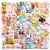 100 3D Маленькие Животные Мультяшные Милые Наклейки Кит Панда Кот Наклейки DIY Украшение Чемодана Блокнота