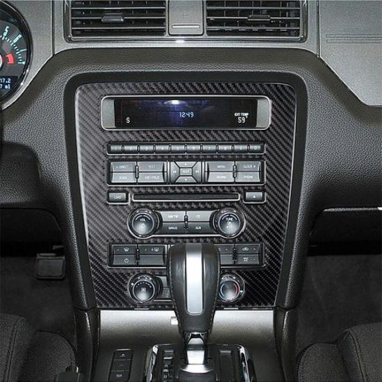 Carbon Fiber Interior Central Console Panel Cover Trim For Ford Mustang 2009-13