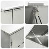 4 Bin Waste Container Storage Unit Silver 272 x 77.5 x 115.5 cm