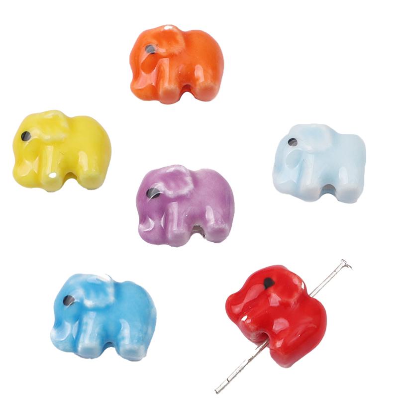 10-30Pcs Ceramic Printed Small Fish Beads For Jewelry Making DIY Charms Bracelet Necklace Crafts