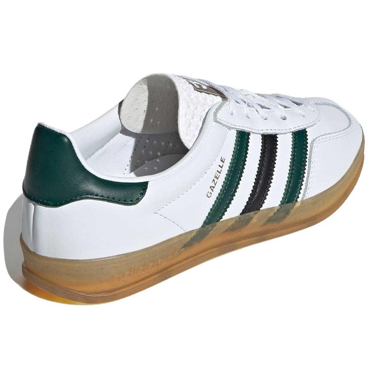 adidas Gazelle Indoor White Collegiate Green Женские кроссовки Cloud-White Core-Black IE2957