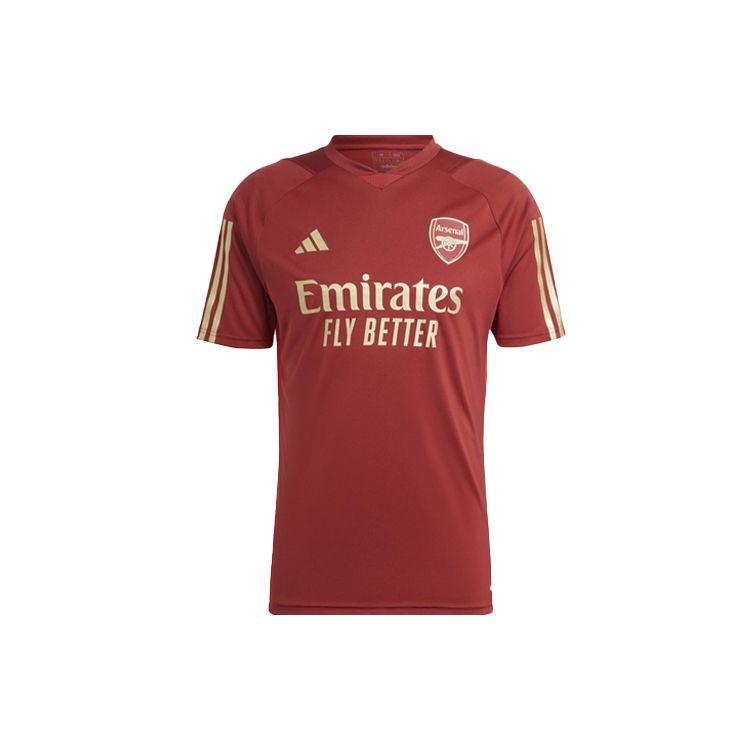 Adidas Letter Casual Short Sleeve Football Jersey Arsenal 23/24 Season Men Jersey Red IJ7797