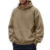 Новый мужской осенне-зимний флисовый худи, повседневный топ с карманами, мужской