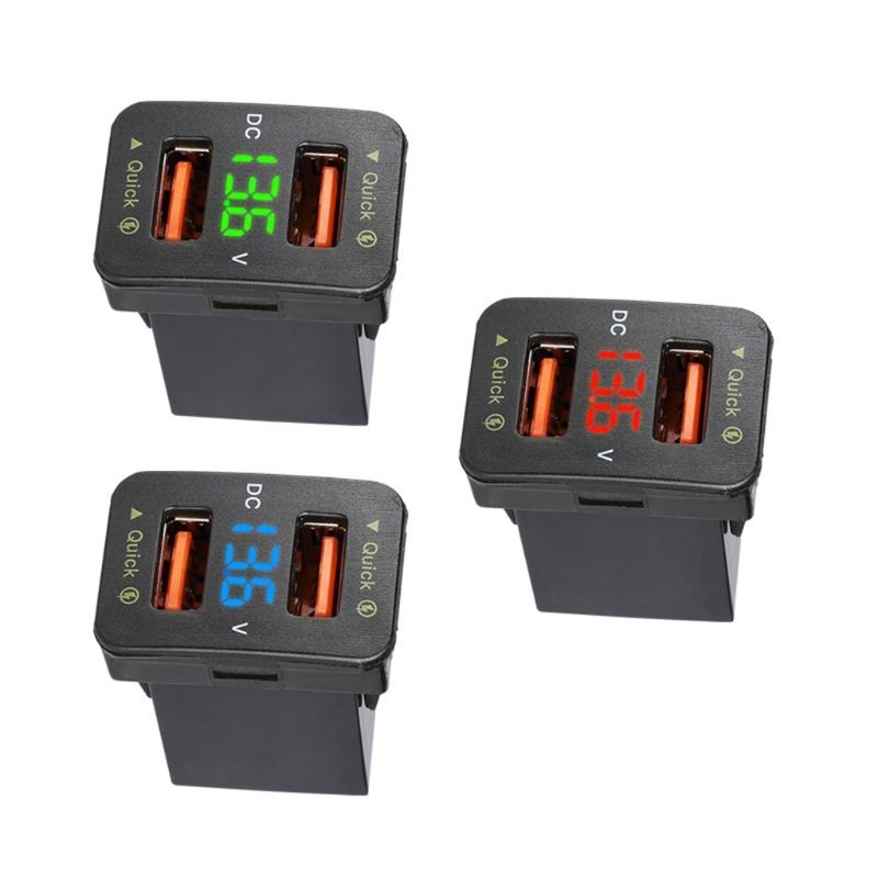 Для Toyota неразрушающий модифицированный автомобиль QC3.0 быстрая зарядка со светодиодным дисплеем