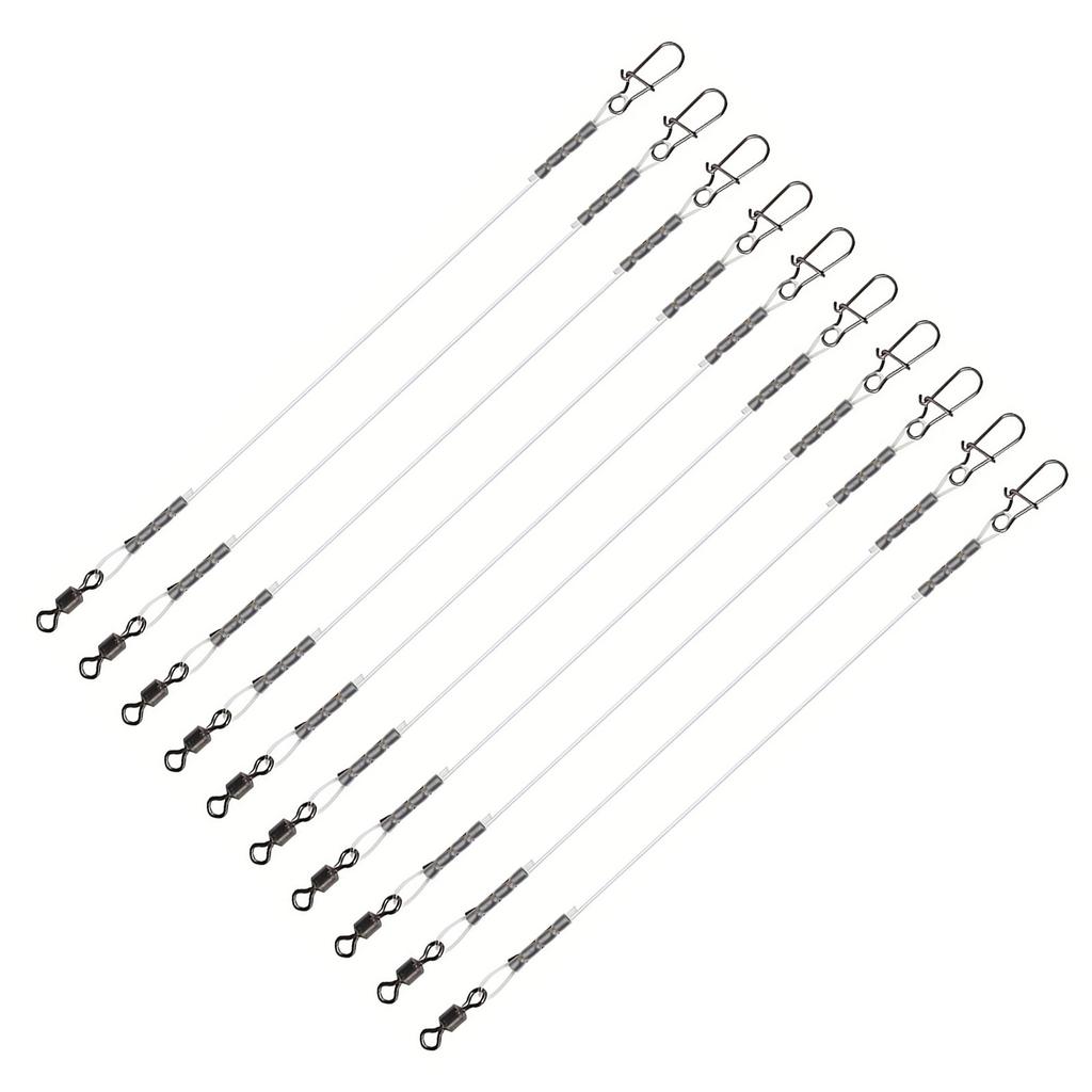 Набор флюорокарбоновых поводков для морской и пресноводной рыбалки. Поводковая леска с вертлюжком и застежкой. Флюорокарбоновые рыболовные поводки