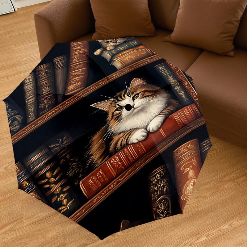1pc bookshelf library Automatic Open/Close Umbrella with Windproof, 8-Rib Sturdy Canopy, Durable Ribs, Fashionable Design1242A