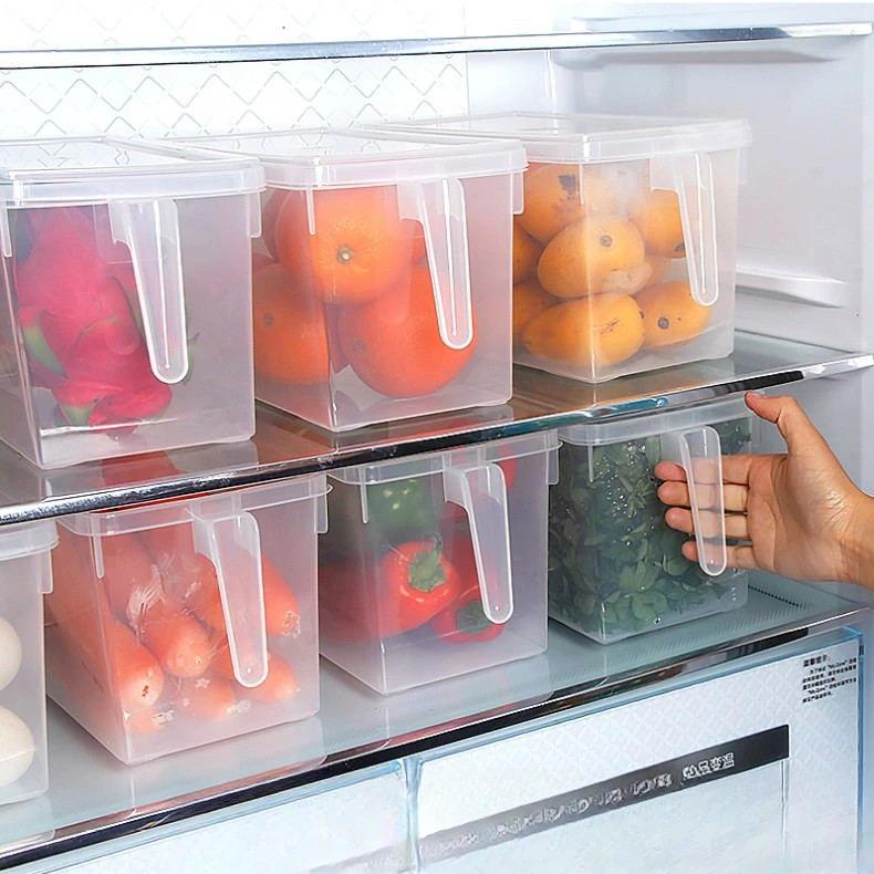 Кухонные прозрачные ящики для хранения Контейнеры для продуктов Ящики для хранения в холодильнике Герметичные зерновые и бобовые Хранение домашнего ассортимента Органайзер