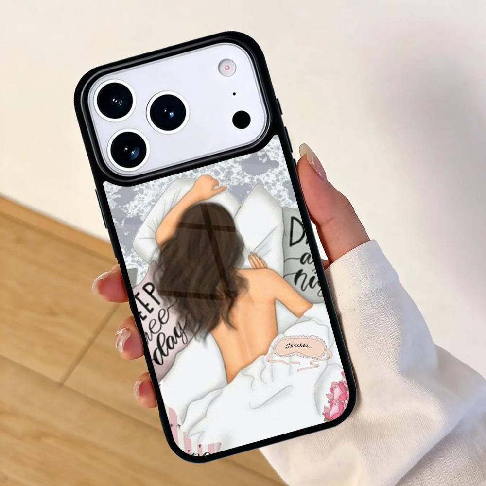 Girl Boss Pink Women Cartoon Mobile Phone Case for IPhone 17 AIR 16pro Max 15 14 13 12 11 Bumper Cover