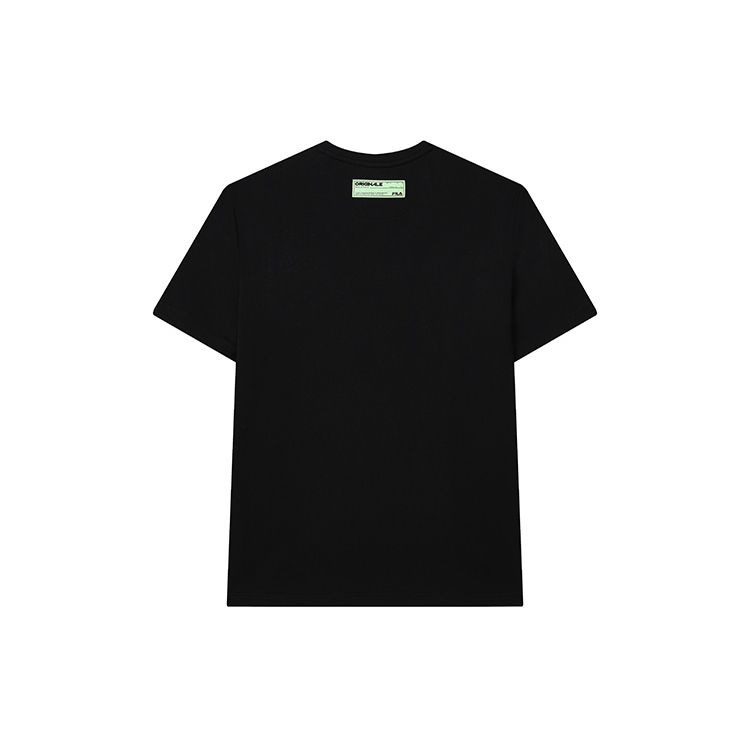 Fila Буква Спорт Повседневный Круглый вырез Короткий рукав Футболка Мужские топы Черный F11M229111FBK