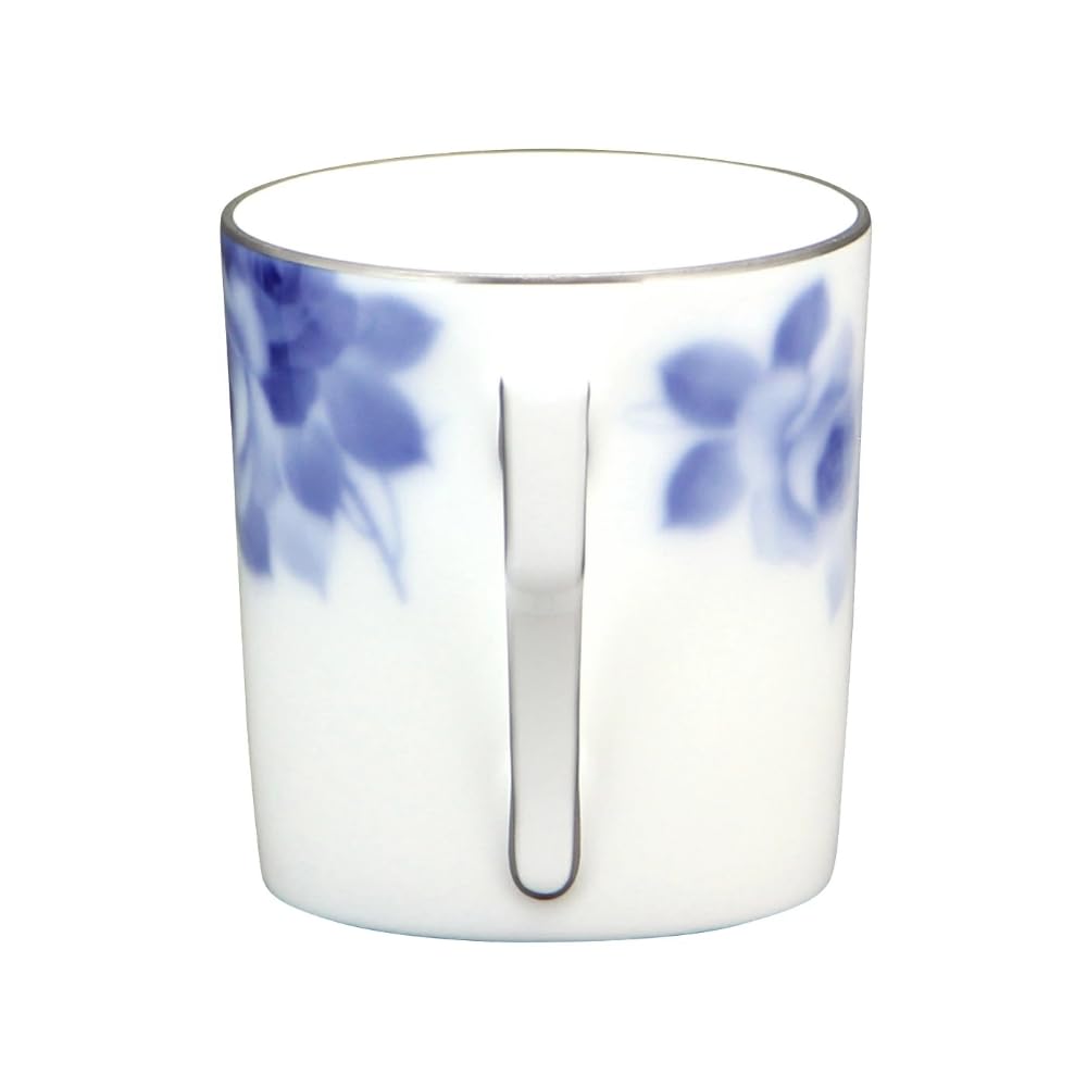 Кружка Okura Art Pottery в стиле «Синяя роза», для кофе/чая, прибл.. 320 куб. см, Сделано в Японии, 127C/8011-S