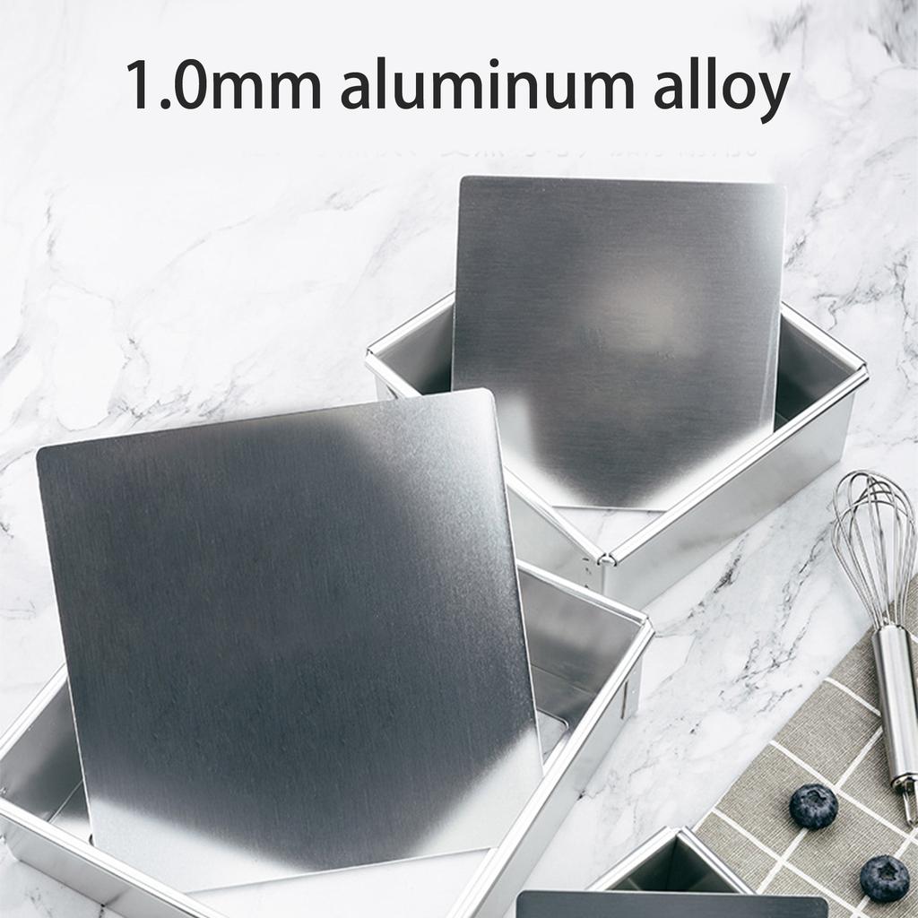 Высококачественное квадратное кольцо для торта из алюминиевого сплава со съемным дном. Прочное кольцо для выпечки мусса и пирожных.