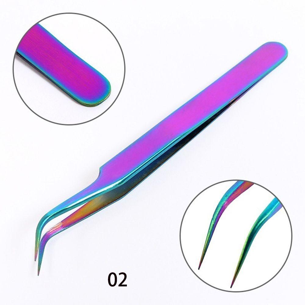 Straight  Nail Art Supplies Eye Lashes Tweezer Extension Tools False Eyelashes Clip Applicator