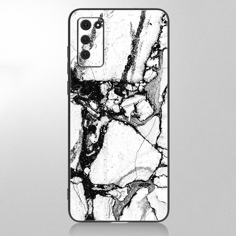 Черный и белый мраморный чехол для Samsung Galaxy A12 A02S A22 A32 A52 A72 A71 A51 A41 A31 A21 A11 A50 A70 A10S A20S черный чехол