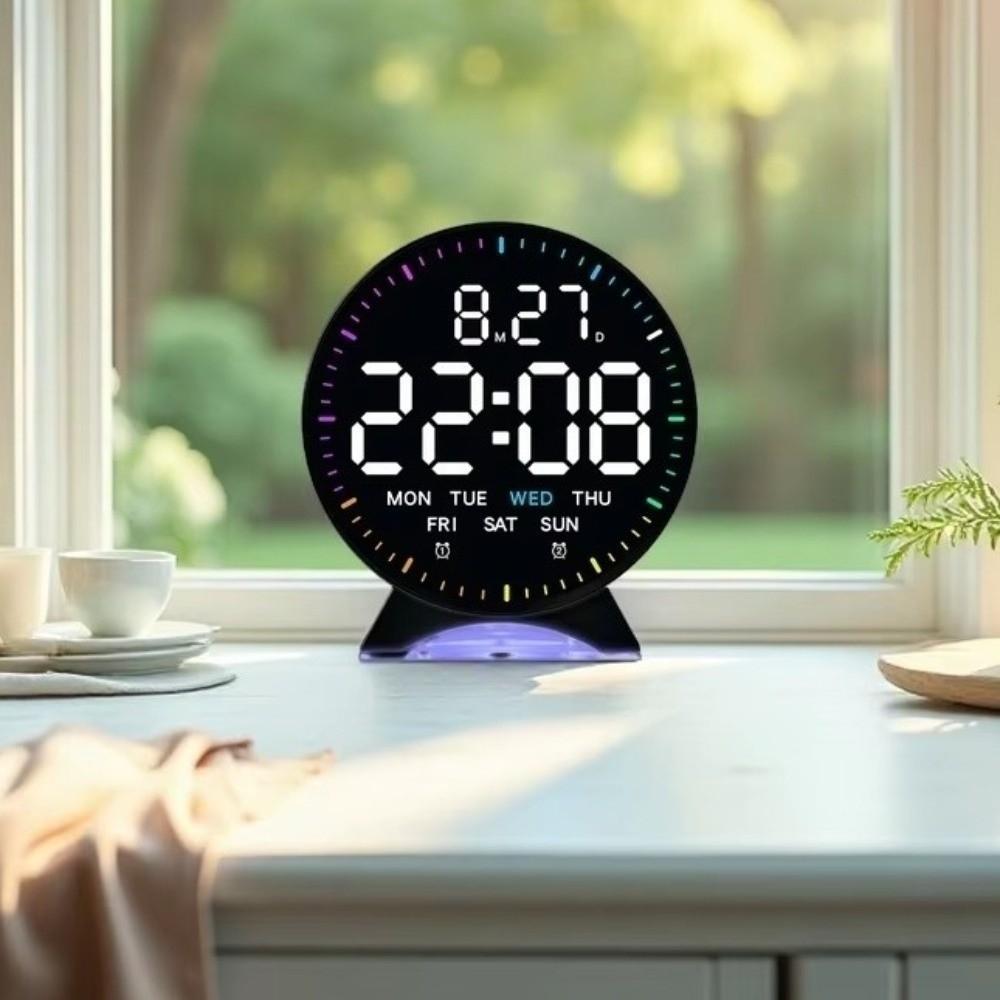 Date Week Electronic Clock High-definition Bedside Clock LED Digital Alarm Clock  Bedroom