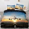 Aircraft 3D Digital Printing Three-Piece Bedding Home Textile Duvet Cover Bedding