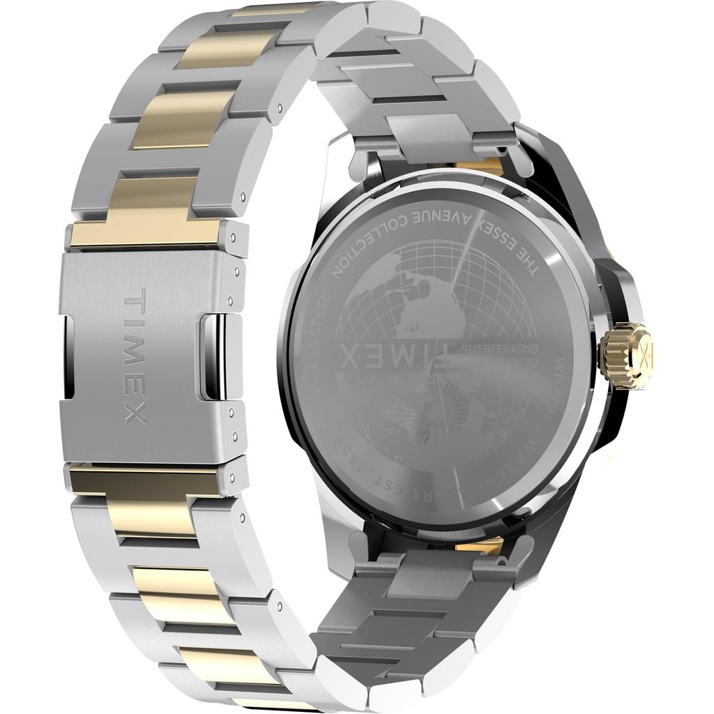 TIMEX Мужские часы Essex Quartz 5 ATM Водонепроницаемые Минеральное Стекло Черный TW2Y35300, Механизм, Водонепроницаемость, Стекло, Циферблат, [Оригинал]