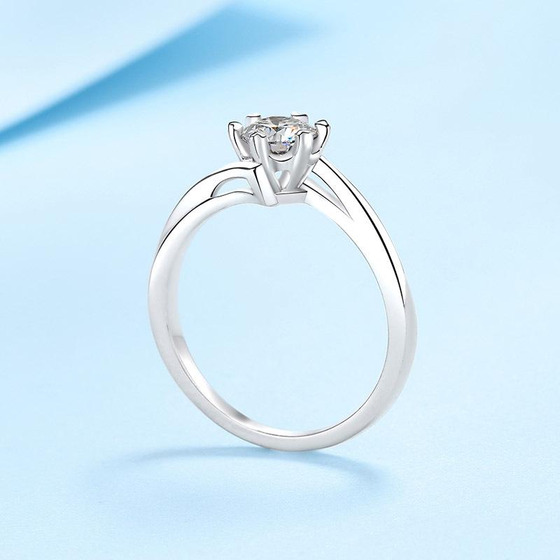 Серебряное кольцо S925 для женщин 30 минут 50 минут кольцо со снежинкой из муассанита с покрытием из золота pt950 Обручальное кольцо, кольцо для предложения, подарок подруге