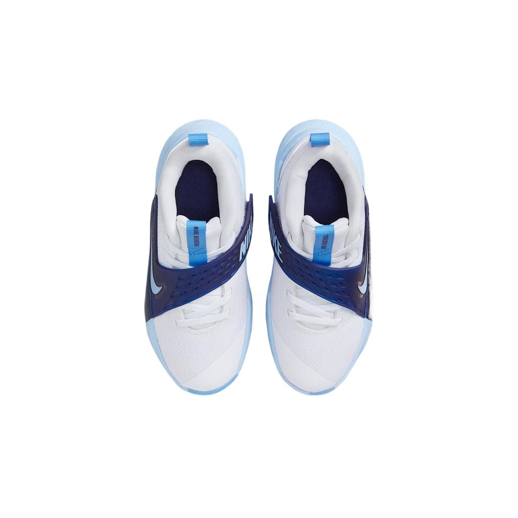 Nike Team Hustle D12 PS Психический Синий Детские Кроссовки Белый Полуночно-Синий Университетский-Синий HF6280-100