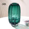 Luxury Room Aesthetic Decor Cactus Glass Vase, Transparent Modern Flower Vase for Dried Flowers & Fresh Versatile Home Accent Floral Arrangements,